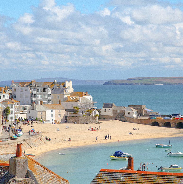 View over the St Ives Harbour from Admiral Cottage
