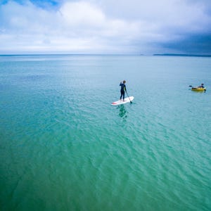 Paddleboarding on Carbis Bay, out and about holiday rental in Cornwall, St Ives, Carbis Bay