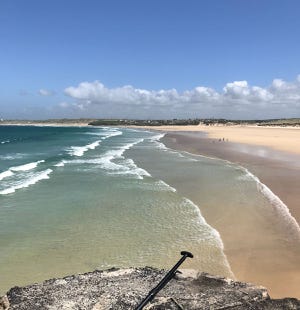 Porthkidney Sands from Hawkes Point,out and about holiday rental in Cornwall, St Ives, Carbis Bay.